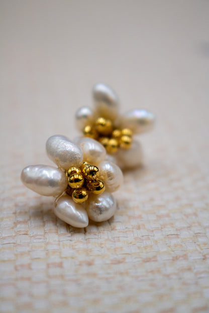 Mini Baroque Floral Stud Earrings