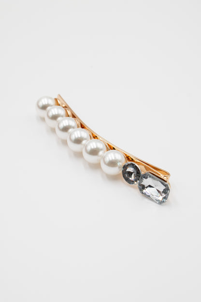 Jumbo Pearls with Stones Hairpin